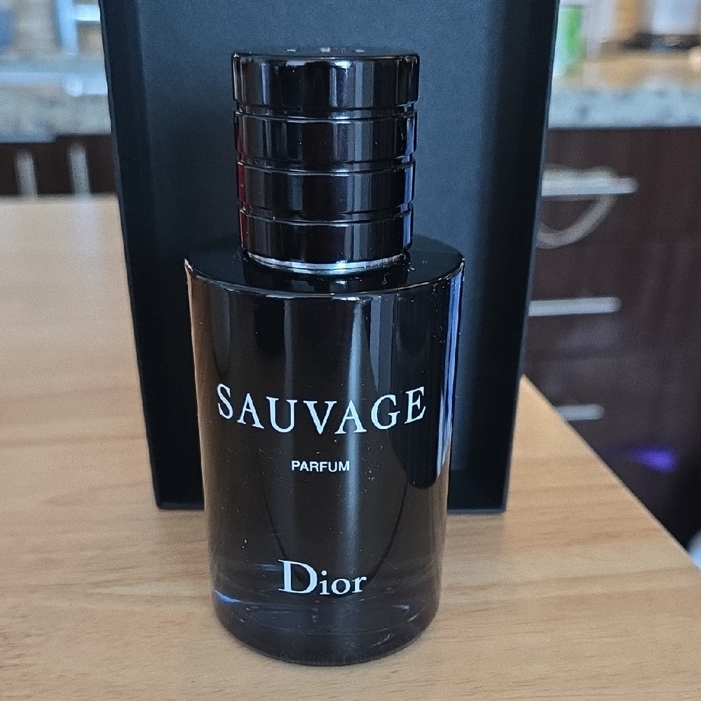 Dior Sauvage Parfum Bottle - Black and White Label